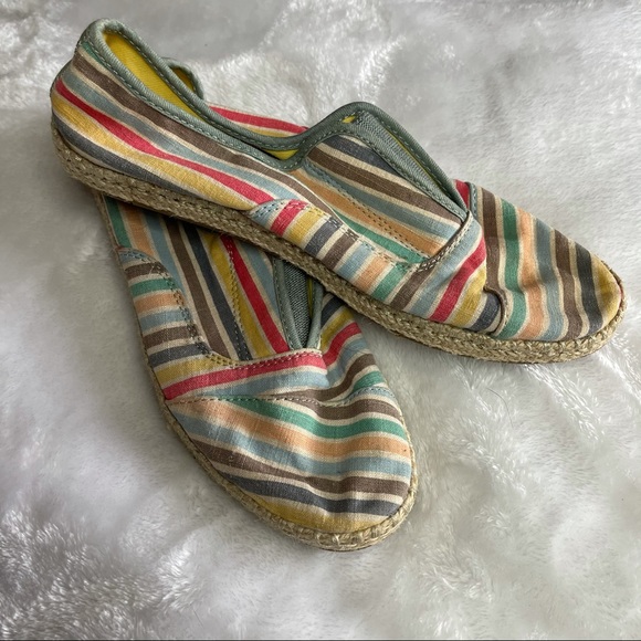 Toms Shoes - TOMS Multi Beach Stripe Palmera Espadrilles Sz 8.5